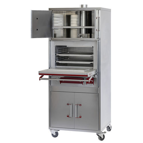 Profi-Ofen - FB 700 + CABINET + WARM TOP - ELANGRILL - Holzkohle / freistehend / Einzel