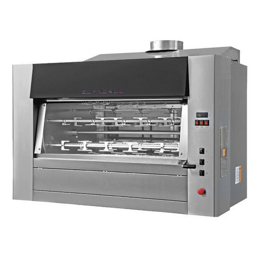 Holzbräter - PLANETARY 108/P - ELANGRILL - Holzkohle / Profi / mit 6 Spindeln