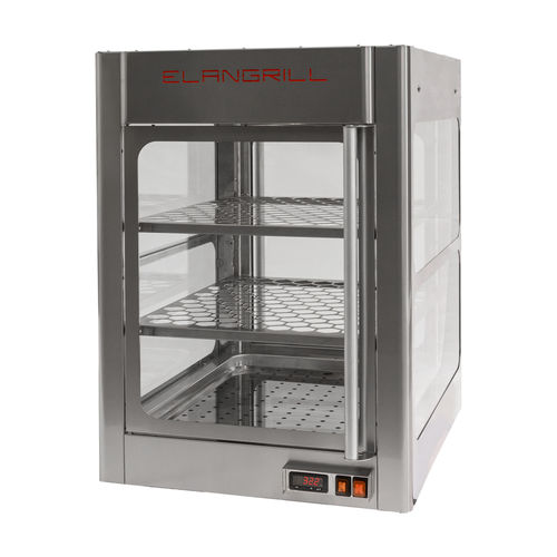Beheizte Verkaufsvitrine / zum Aufstellen - TCR1 - ELANGRILL - mit integrierter Beleuchtung / mit Schwingtüren / für Einzelhandel