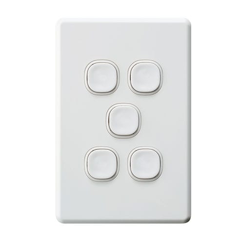 Druckschalter - IMPRESS - Clipsal - Einbau / 5-fach / 4-fach