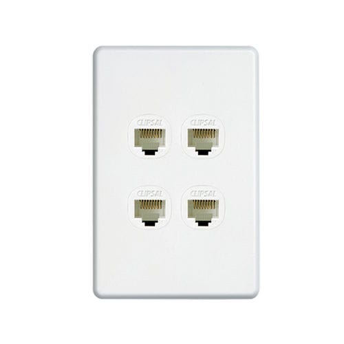 Multimediasteckdose - SLIMLINE SC2000 - Clipsal - IT / wandmontiert / modern