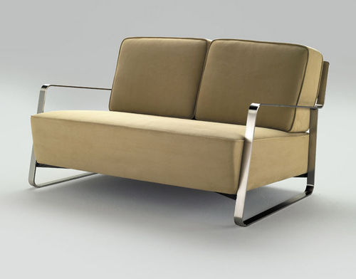 Modernes Sofa - FUJIYAMA - ORSENIGO - beige / Stahl / Zweisitzer