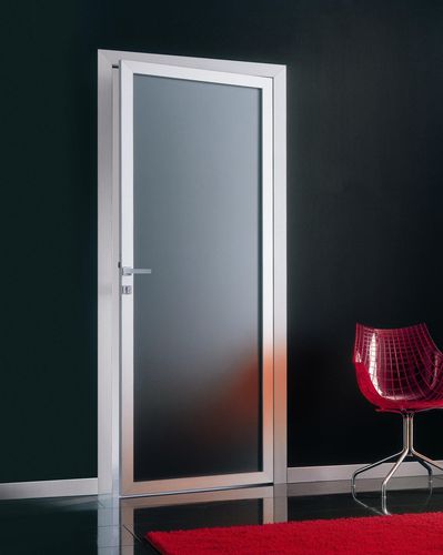 Tür für Innenbereich - MOOD XL - Res Italia - Holz / einflügelig / Glas