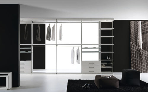 Moderner begehbarer Kleiderschrank - SIDUS - Res Italia - lackiertes Aluminium