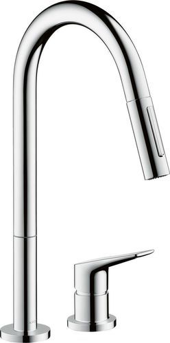Aufsatz-Einhebelmischer - 34822000 - Axor - verchromter Messing / für Küche / 2-Loch