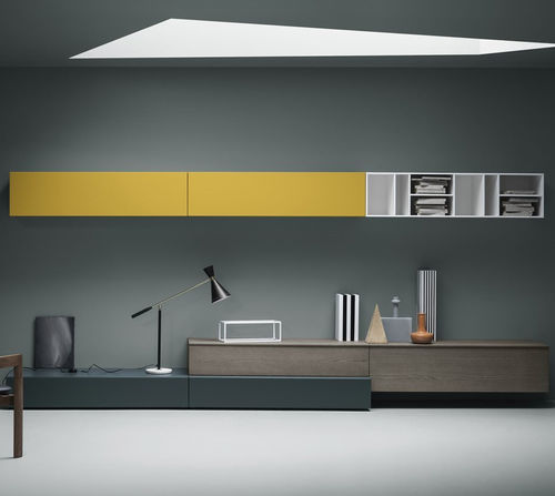 Moderne Wohnwand - BOX 03 - md house - lackiertes Holz