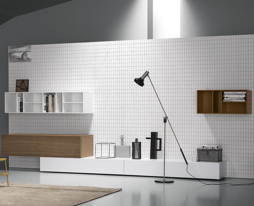 Moderne Wohnwand - BOX 08 - md house - lackiertes Holz