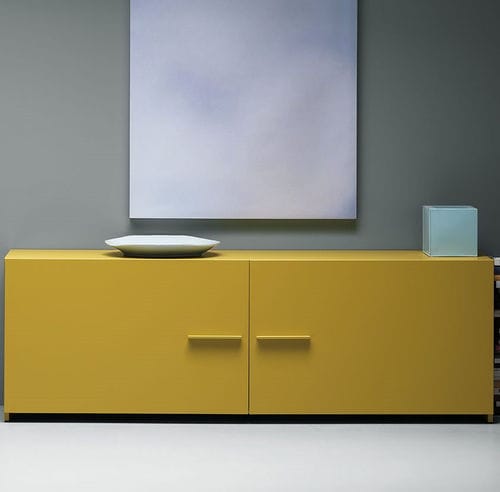 Modernes Sideboard - EASY - md house - lackiertes Holz / gelb