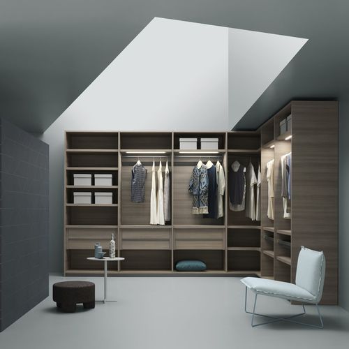 Begehbarer Kleiderschrank / Eck - KABINA BOXES - md house - modern / Holz / mit integrierter Beleuchtung