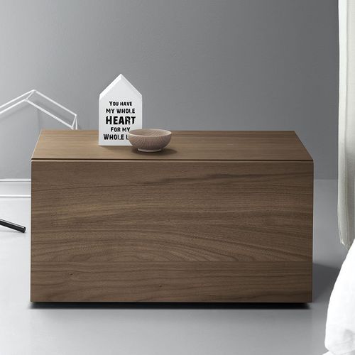 Moderner Nachttisch - ALL.NIGHT - md house - Nussbaum / Esche / rechteckig