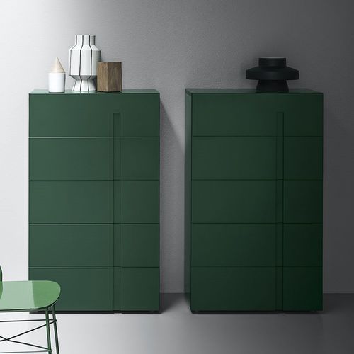 Moderner Chiffonnier - RAY - md house - lackiertes Holz / Esche / grün
