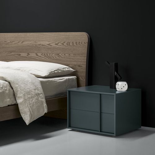 Moderner Nachttisch - VERTEX - md house - lackiertes Holz / Esche / rechteckig