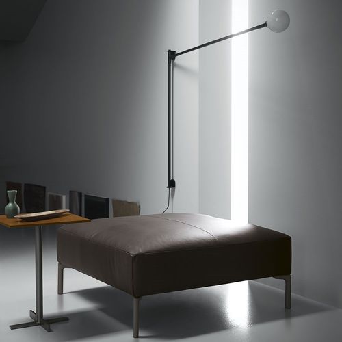 Modernes Sitzkissen - MILES - md house - Stoff / Leder / quadratisch