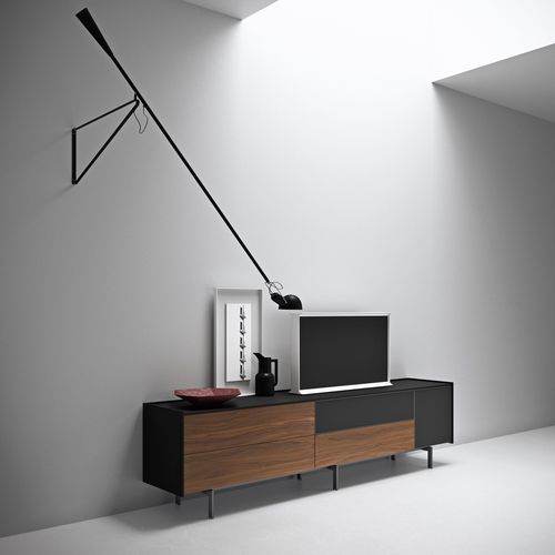 Modernes Sideboard - MAXIMA 02 - md house - Nussbaum / Metall