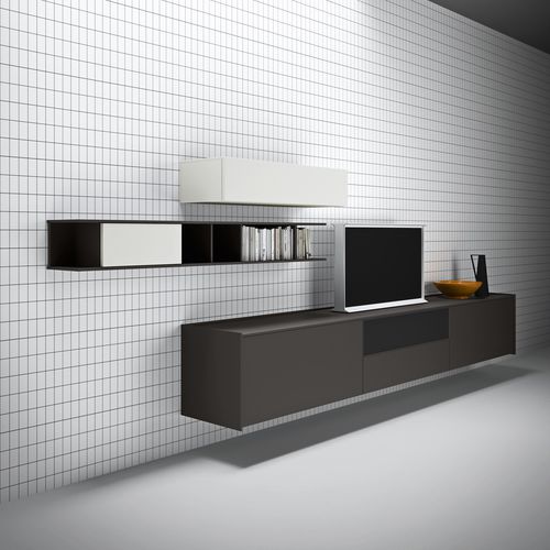 Moderne Wohnwand - MAXIMA 01 - md house - lackiertes Holz