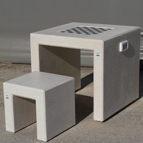 Schachtisch für Außenbereich - ANDROMEDA SQUARE - Calzolari - modern / für öffentliche Bereiche / für städtische Bereiche