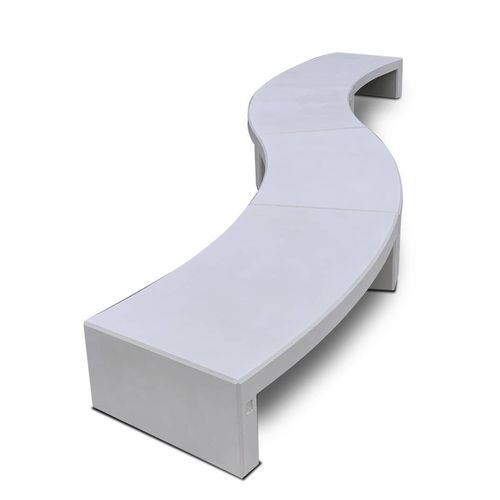 Gebogene Bank für den öffentlichen Raum - ANDROMEDA - Calzolari - modern / Beton / Kunststein