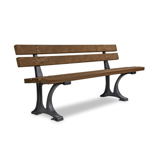 Moderne Bank für den öffentlichen Raum - ARALIA - Calzolari - Aluminium / Gusseisen / Kiefer
