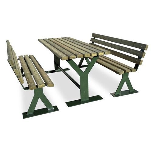 Picknicktisch für Garten - SET - Calzolari - modern / Kiefer / Tropenholz