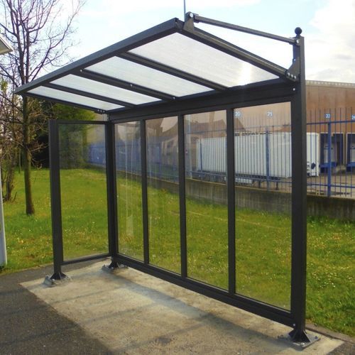 Metall-Buswartehalle - FENICE - Calzolari - mit Überdachung aus Polycarbonat