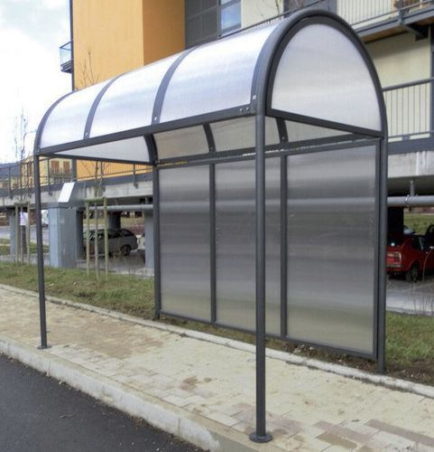 Metall-Buswartehalle - ARIANNA - Calzolari - mit Überdachung aus Polycarbonat