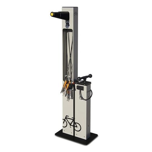 Fahrrad-Reparaturstation / Metall - A - Calzolari - mit Werkzeug / mit Luftpumpe / für öffentliche Bereiche