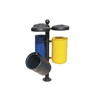 Park-Abfallbehälter - TRIO - Calzolari - System / bodenstehend / Metall