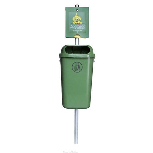 Grüner Abfallbehälter - TOILET  - Calzolari - Hunde / auf Beinen / Metall