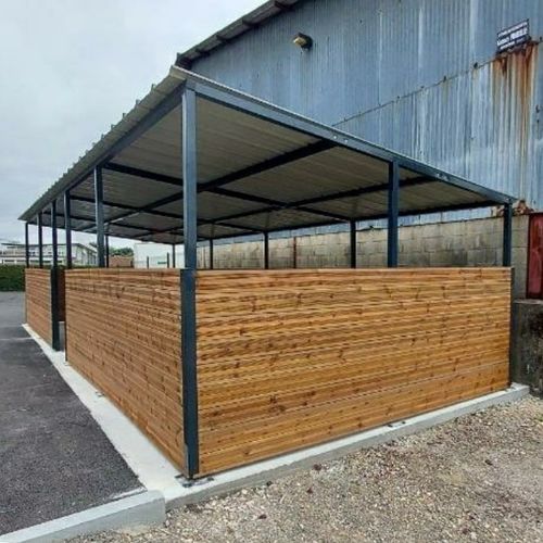 Überdachung für Müllcontainer - Medium + - ALOES RED