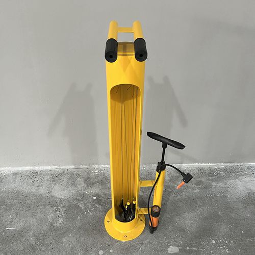 Fahrrad-Reparaturstation / Stahl - Magnum - ALOES RED - mit Werkzeug / mit Luftpumpe / für öffentliche Bereiche