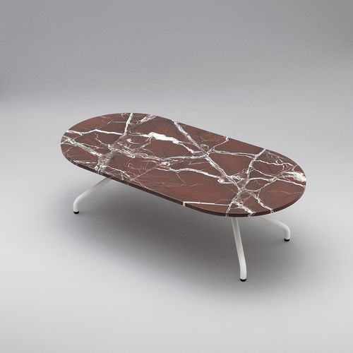 Moderner Couchtisch - AD.DA - B-LINE - Holz / Marmor / Gestell aus Metall