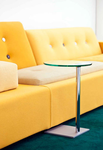 Moderner Beistelltisch - EXXENTRIQUE - Cascando - Glas / Hartglas / rund