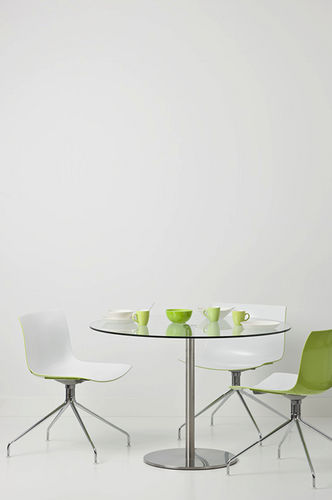 Moderner Esstisch - Cascando - Glas / Hartglas / rund