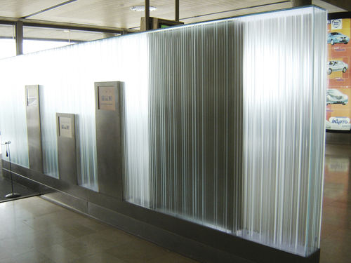 Ornamentglasscheibe - SATENDECOR® 239 - SEVASA - texturiert / lichtdurchlässig / farbig