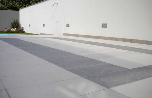 Kunststein-Fliesen - CONSOLARE : GREY-BLACK - La Pietra Compattata - matt / für Außenbereich / für Fußboden