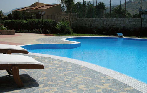 Granitfliesen - CONSOLARE : IVORY-BLUE - La Pietra Compattata - matt / für Außenbereich / für Poolrand