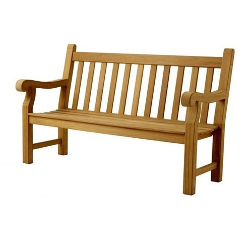 Klassische Gartenbank - KENSINGTON - La Hutte - Teakholz / mit Rückenlehne