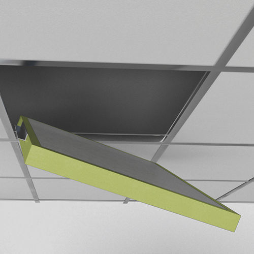 Schallschluckplatte für abgehängte Decken - SOLID+ - eterno ivica - Polyesterfaser / Stoff / quadratisch