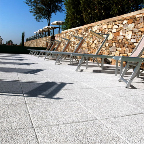 Betonplattenbelag - WHITE CARRARA 3 - MASPE PAVINGS - Kunststein / für Außenbereich / Fußgänger