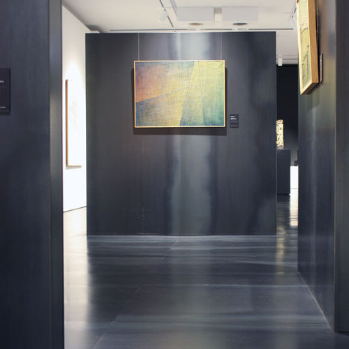 Laminatboden / andere Materialien - PL01 INVISIBLE FLOOR - Planium - Clip-System / Metalloptik / für öffentliche Einrichtungen