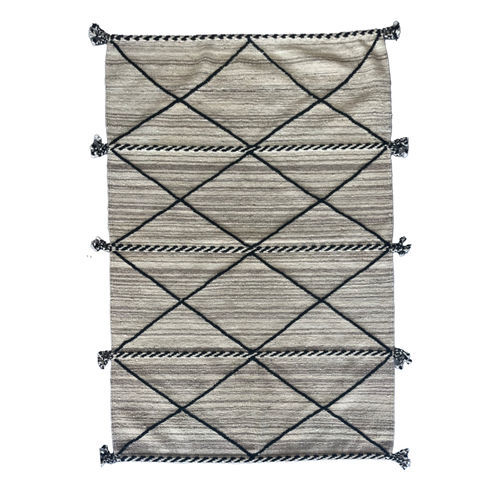 Moderner Teppich - Rhombus - DESIGNERCARPETS Drechsle - mit geometrischen Motiven / Wolle / rechteckig