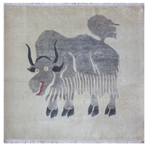 Moderner Teppich - Yak  - DESIGNERCARPETS Drechsle - Tiermuster / Wolle / quadratisch