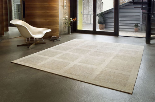 Teppich / originelles Design - Fields - DESIGNERCARPETS Drechsle - Karomuster / Hanf / rechteckig