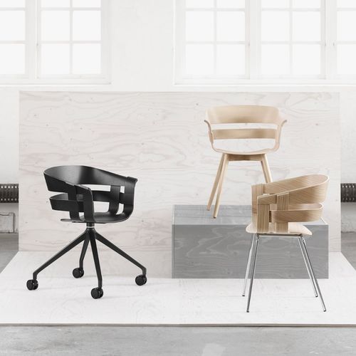 Moderner Stuhl - WICK - DESIGN HOUSE STOCKHOLM - für den Innenraum / Eiche / Massivholz