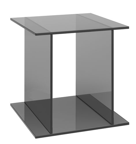 Moderner Beistelltisch - CT07 DREI - e15 - Glas / quadratisch / für Hotels