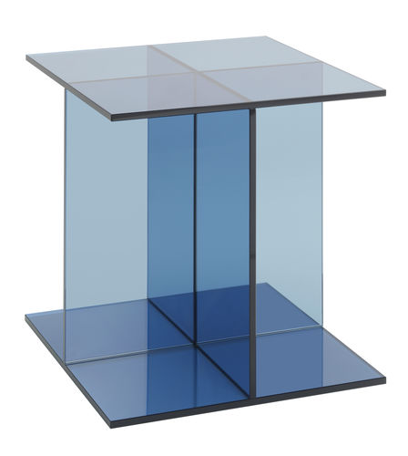 Moderner Beistelltisch - CT08 VIER - e15 - Glas / quadratisch / für Hotels