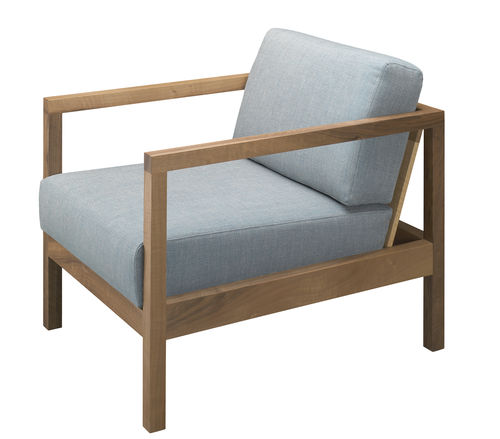 Moderner Sessel - EC01 BYRON - e15 - Leder / Stoff / Massivholz