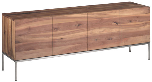 Modernes Sideboard - SB02 FARAH - e15 - Eiche / Nussbaum / Stahl