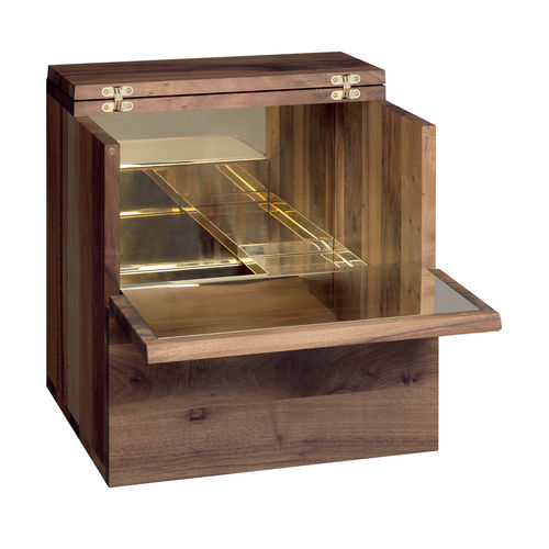 Moderner Barschrank - SB10 ARAQ - e15 - Nussbaum / Eiche / geöltes Holz