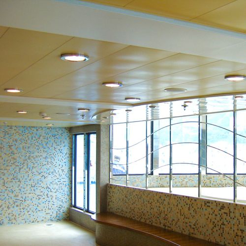 Aluminium-Zwischendecke - 512 NAV - Atena spa - Stahl / Wolle / Lamellen